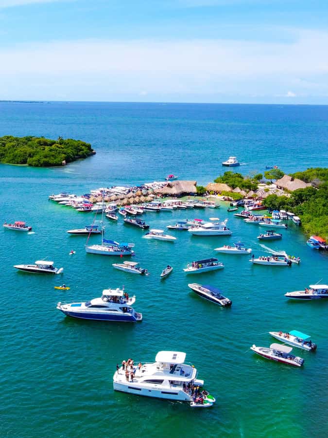 Cartagena: 4 Island Day Trip by Boat and Caribbean Lunch - One hour at Agua Azul Barú