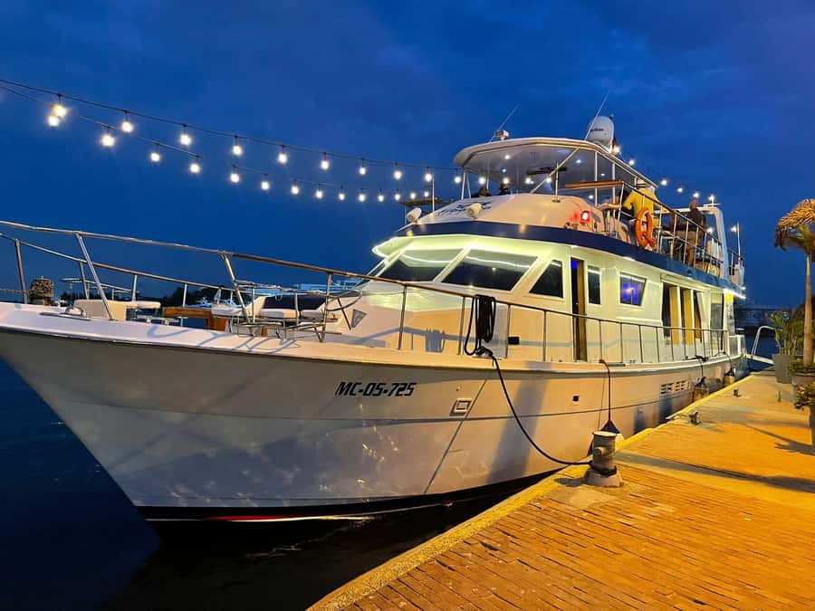 Cartagena: Cruise by the Bay with Dinner and Wine - Manga, Getsemani, and the port after dark