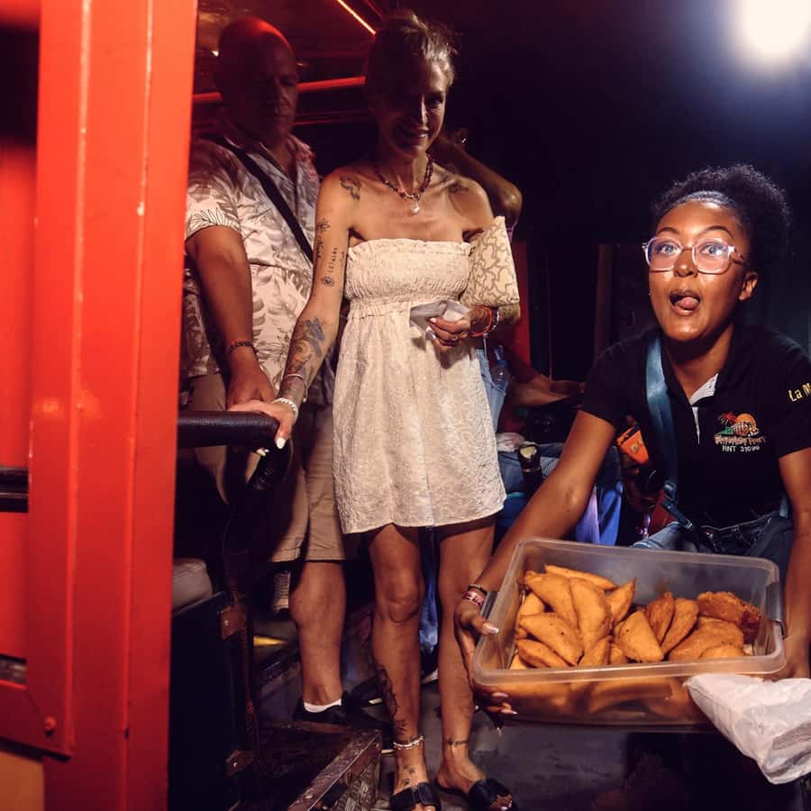 Cartagena: Funny PartyBus with dance floor and good music! - Las Botas Viejas: a proper photo stop