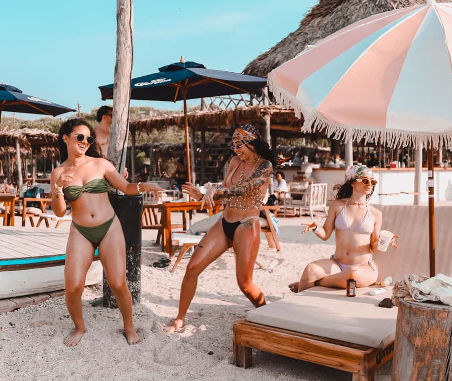 Cartagena: La Punta Beach Club Day Pass (Lunch included) - Pool, swings, volleyball, and the main social scene