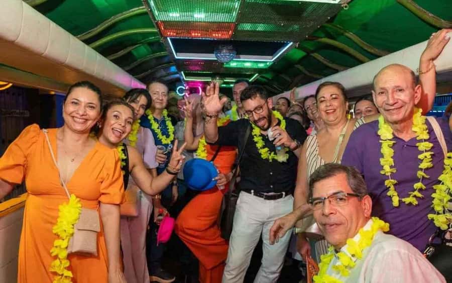 Cartagena: Night party in authentic Colombian chiva with entertainer - A Colombian chiva with a party-first spirit