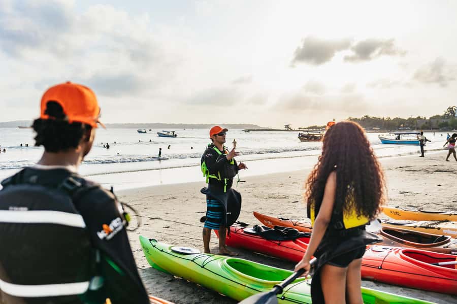 Cartagena: Sunset Sea Kayaking Tour - The gentle route from Castillogrande into Cartagena Bay