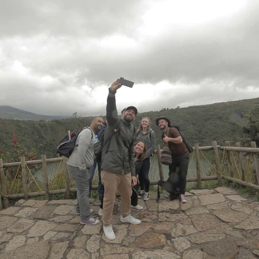 Guatavita Sacred Lake Tour & Casa Loca Shared Tour - Walking up to the lagoon viewpoint