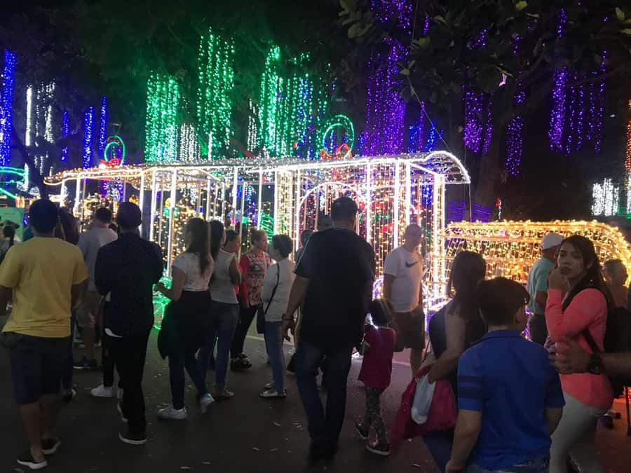 Medellin Christmas Lights Tour - The Medellín River Parks stop