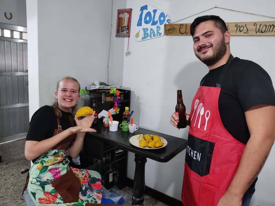 Medellin: Learn to make Colombian empanadas from scratch - Making the dough, filling, and folded edges