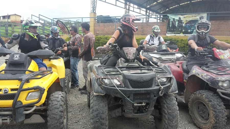 Medellin Off-Road Adventure Tour by Quad Bike - Getting geared up at the hillside
