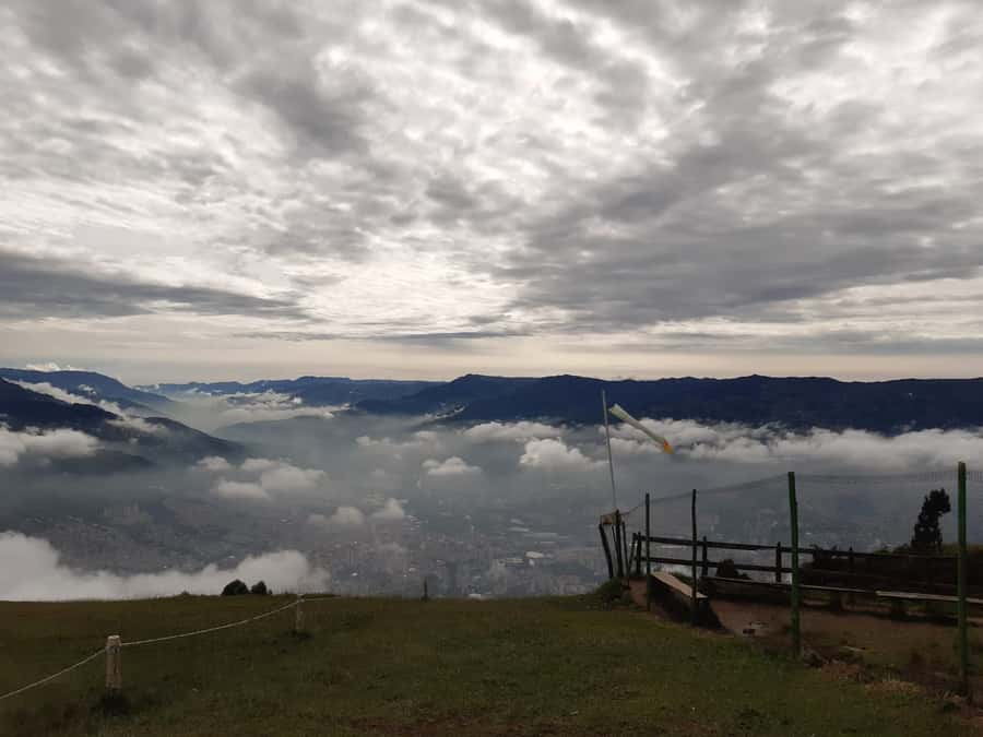 Medellín: Paragliding in the Colombian Andes - Leaving Parque Lleras for the hills above Medellín