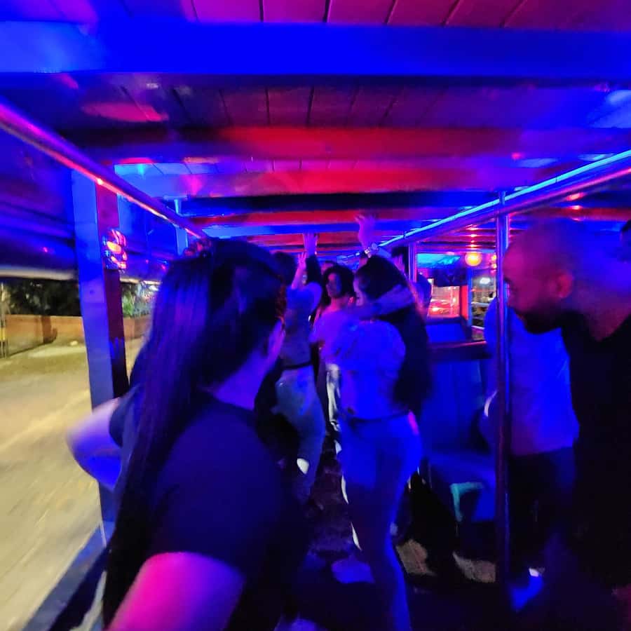 Medellin: Party Bus with DJ & Street Food Tastings - Provenza: Medellín nightlife in close view