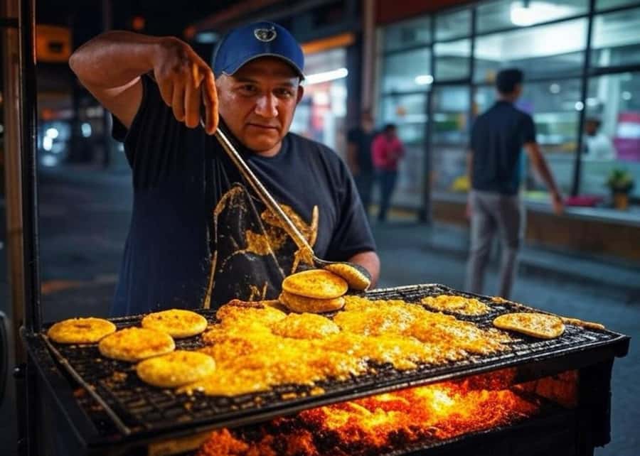 Medellin: tasting Street Food with Rooftops of El Poblado - Arepas at Las Chachas