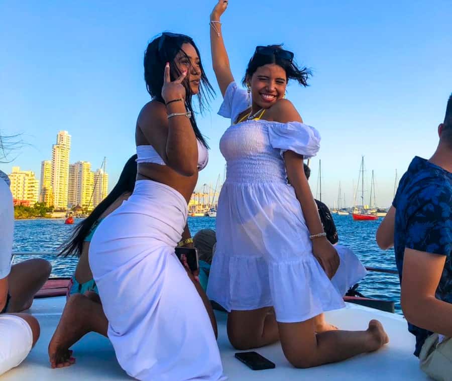 Party Boat in Cartagena Bay with NightClub Ticket - The first minutes on board