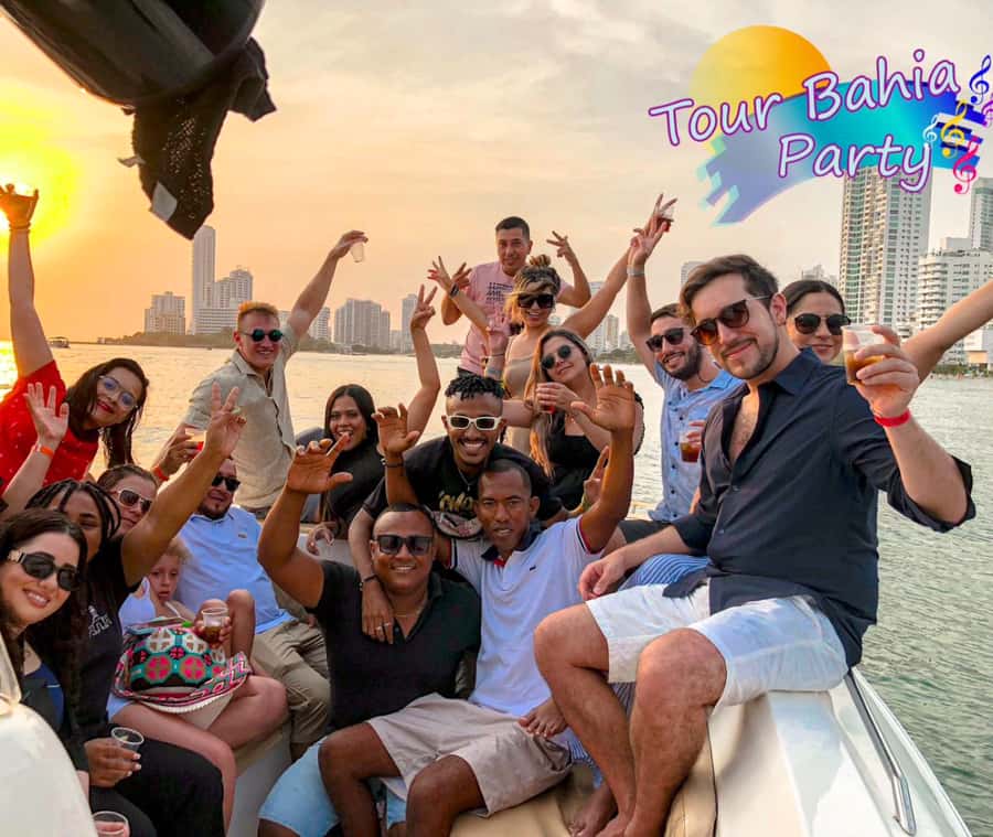 Party Boat in Cartagena Bay with NightClub Ticket - Sunset views from Cartagena Bay