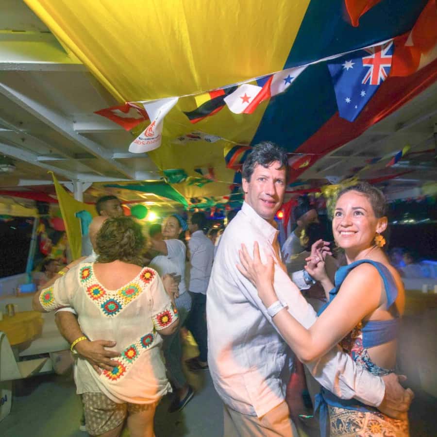 San Andres: White Party on boat with open bar, dinner and dancers! - Dinner: seafood, meat, and a buffet format