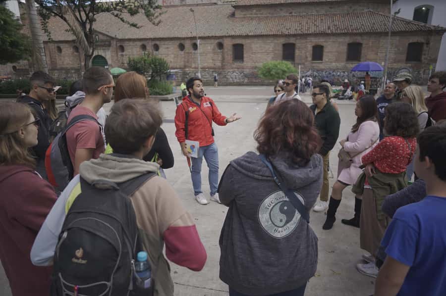 Shared Tour of Bogota's Historic Downtown (La Candelaria) - Concordia market and the taste of chicha