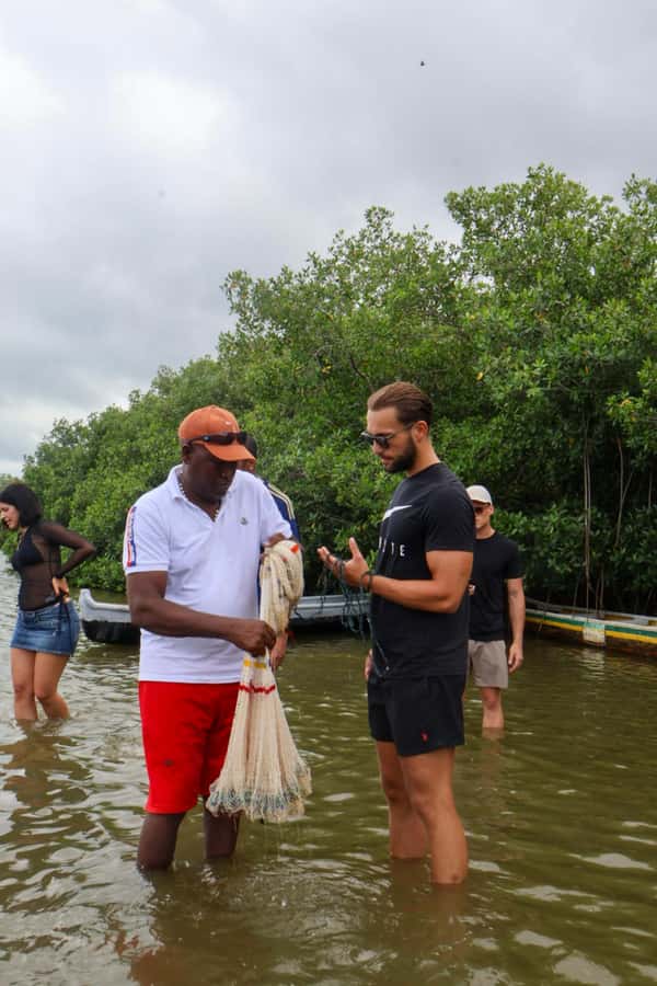 Typical lunch on beach, mangrove tour & fishing with natives - Through the mangroves by canoe
